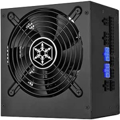 Silverstone SST-ST75F-PT v 1.1 — Strider Platinum sērija, 750 W 80 Plus Platinum ATX Whisper kluss datora barošanas avots ar 120 mm ventilatoru, 100% modulāra