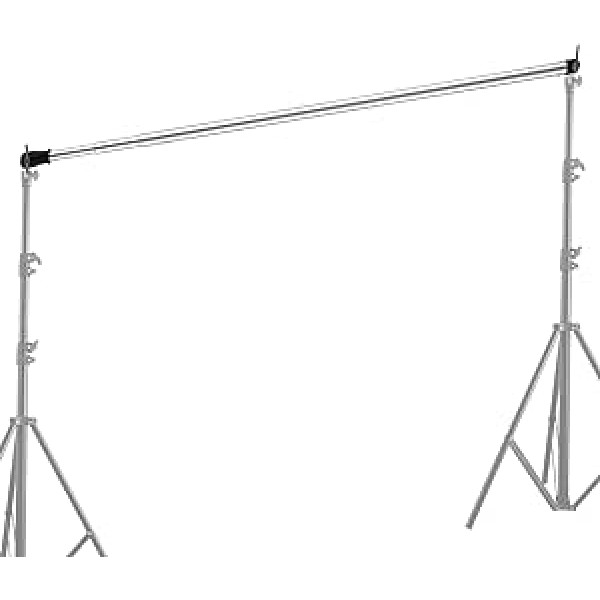 Selens 120-300 cm Background Stand Crossbar Adjustable Backdrop Stand Silver Backdrop Stand for Light Tripod C Stand Studio Portrait Video Party Wedding Photography