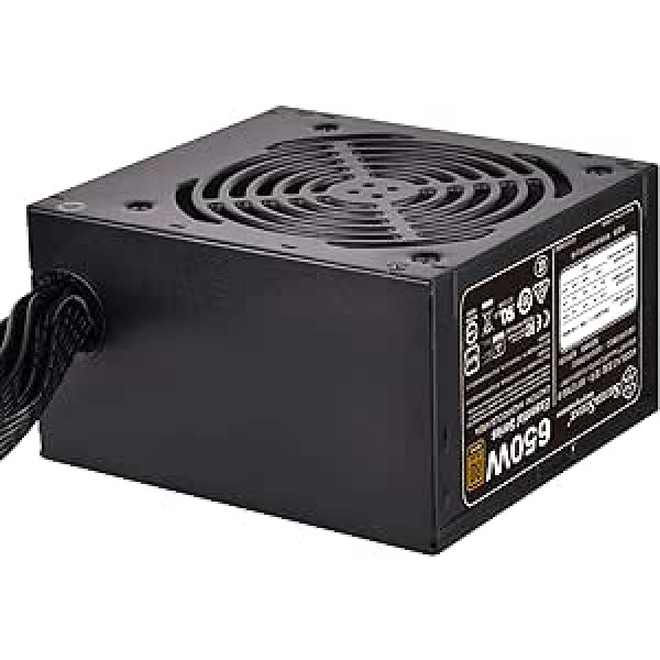 Silverstone SST-ET650-B v1.4 — Strider Essential sērija, 650 W 80 plus bronzas ATX Whisper kluss datora barošanas avots ar 120 mm ventilatoru, divi 8 pinu EPS ar atbalstu vairākiem 8/6 pin PCI-E portiem