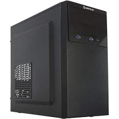 UNYKAch Aero C20 MATX datora korpuss ar 500 W barošanas avotu, 2 x USB 3.0 melns