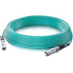 10Gtek® 25 metrų 10GBASE aktyvusis optinis SFP+ kabelis (AOC), skirtas Cisco SFP-10G-AOC25M, Ubiquiti UniFi, Supermicro, Mikrotik