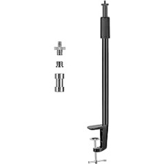 TARION galda gaismas statīva skava Statīvs 35–62 cm regulējams gaismas monopods ar 1/4 skrūvi un 1/4 līdz 3/8 vītnes adapteri fotogrāfiju straumēšanai video ierakstīšanai (S)