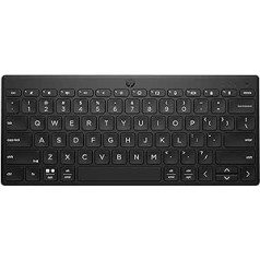 HP 350 Bluetooth Keyboard | Bluetooth 5.2 | 60% Keyboard | Up to 2 Years Battery Life | Battery Operated (AAA) | QWERTZ | Black | Windows, MacOS, iPadOS, ChromeOS, Android and iOS Compatible