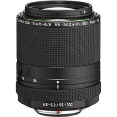 HD 21277 PENTAX-DA 55-300mmF4.5-6.3ED PLM WR RE Telezoomobjektiv Schneller und Leiser AF-Betrieb Wetterbeständige Konstruktion Minimale Fokussierentfernung von 0,95 Metern Kompakt und leicht