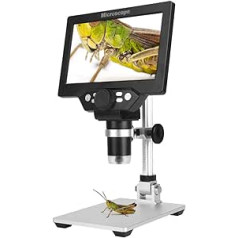 1 x 12MP 7 Inch LCD 1200X High-Resolution Electronic Digital Microscope 100-240 V with Holder Head and Socket for the Electronic Maintenance Industry (European Regulations)