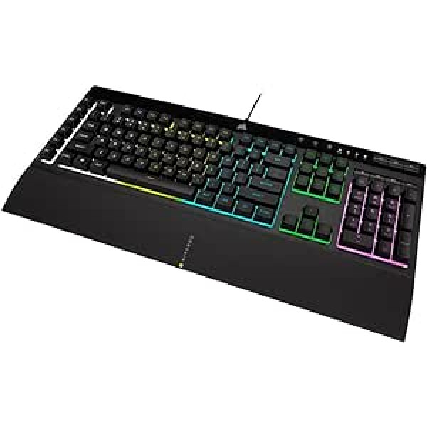 Corsair Teclado USB K55 RGB Pro Gaming Reposamuñeca Extra