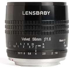 Lensbaby lb savienotājs V56BF Velvet 56 objektīvs priekš Fuji X schwarz