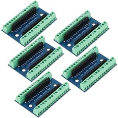 DiGiYes Nano V3.0 paplašināšanas kartes adaptera skrūvju skava kontrolierim, kas ir savietojams ar Arduino AVR ATMEGA328P 5 pack.