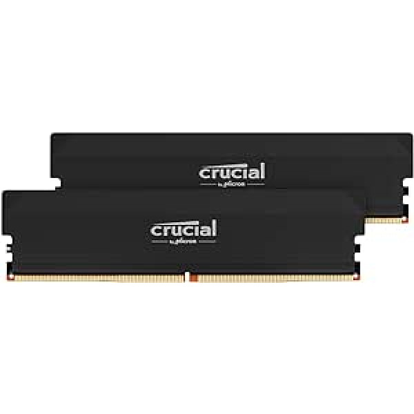 Crucial Pro DDR5 RAM 32GB komplekts (2x16GB) 6000MHz CL36, Overclocking Edition, Intel XMP 3.0 / AMD Expo, datora datora atmiņas modulis 32GB DDR5 - CP2K16G60C36U5B