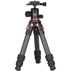 Koolehaoda kameras statīvs, oglekļa šķiedras mini statīvs, pārnēsājams kompakts galda statīvs ar 360° lodgalvu DSLR kamerai, maksimālā slodze 10 kg