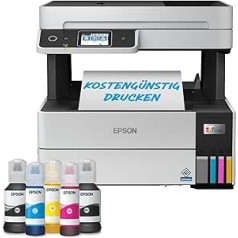 Epson EcoTank ET-5170 4-in-1 daudzfunkciju printera kopētājs, skeneris, printeris, fakss, A4, ADF, duplekss, WiFi, Ethernet, displejs, USB 2.0, liela tintes tvertne, liela ietilpība, zemas lapas izmaksas