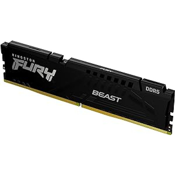 Kingston Fury Beast Black EXPO DDR5 32GB 5200MT/s DDR5 CL36 DIMM stalinio kompiuterio žaidimų atminties vienas modulis – KF552C36BBE-32