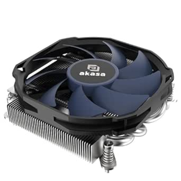 Akasa Alucia H4i, Intel LGA1700/1200/115X saderīgs, 4 vara siltuma caurules ar lodīšu gultņu CPU dzesētāju, 92 mm ventilators, maksimālais ātrums 3600 apgr./min, dzesēšanas ventilators ar zemu trokšņa līmeni, AK-CC7501BP01