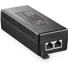 MokerLink Gigabit PoE inžektors, 802.3af/at/bt 60W, 10/100/1000Mbps Ethernet, Plug & Play, Adapteris bez PoE uz PoE, attālums līdz 100 metriem (328 pēdas)