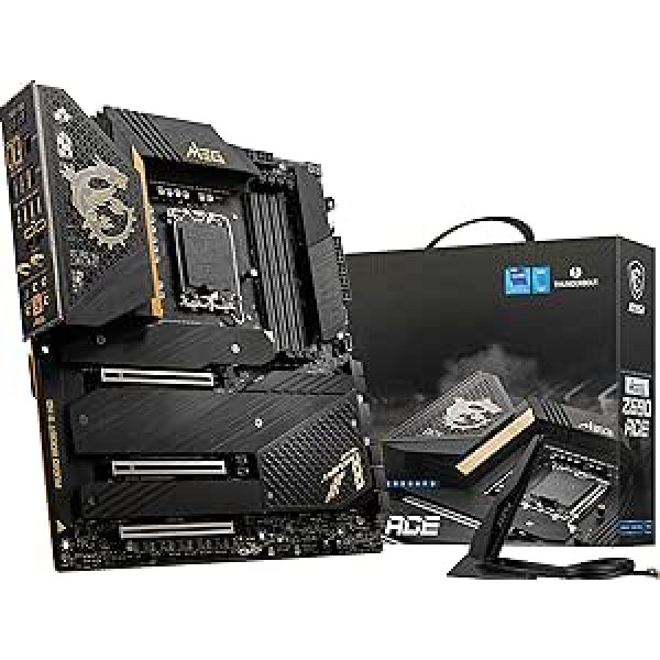 MSI MEG Z690 ACE mātesplate E-ATX — atbalsta Intel 12. paaudzes procesorus — LGA 1700, Direct 19+1+2 Phase VRM 105A, DDR5 DIMM 6666+MHz/OC, 2 x PCIe 5.0 x16, 4 x M.2 Gen4 -Fi 6E, Thunderbolt 4