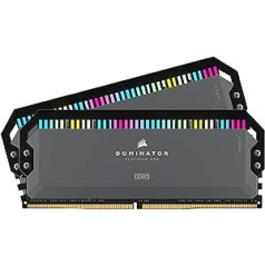 Corsair Dominator Platinum RGB DDR5 RAM 32GB (2x16GB) 5600MHz CL36 AMD EXPO iCUE Compatible Computer Memory - Grey (CMT32GX5M2B5600Z36)