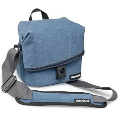 Cullmann - Madrid Two Vario 400 98186 Canvas Blue Canvas Camera Bag with Shoulder Strap for CSC Cameras with Attached Lens - Internal Dimensions: 150x135x95mm