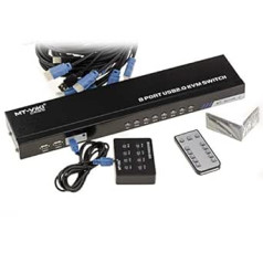 KALEA-INFORMATIQUE Automatic Switch KVM Sharing Box for 8 PCs. HDMI and USB Ports, Remote Control, Support Resolution 4096x2160