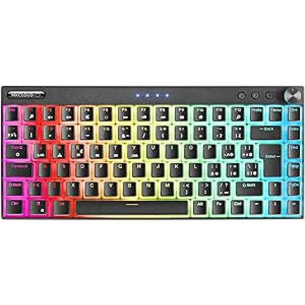 Mars Gaming MKCLOUD, bezvadu mehāniskā tastatūra RGB melna, īpaši kompakta 75%, slēdzis Outemu SQ PRO Red, valoda spāņu + ASV