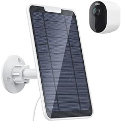 4W Solar Panel Compatible with Arlo Pro 3/Pro 4/Pro 5S/Ultra/Ultra 2/Go 2, 9.8 Foot Charging Cable, Weatherproof IP65 Solar Panel with 360° Wall Mount (Magnetic Connection)