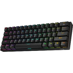 Redragon K530 Pro Draconic 60% BT/vadu/2,4 GHz bezvadu mehāniskā 61 taustiņu karstās maiņas RGB spēļu tastatūra ar taustes brūno slēdzi operētājsistēmai Windows/Mac/Android