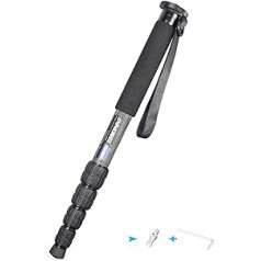 Oglekļa šķiedras kameras monopods INNOREL RM285C Profesionāls pārnēsājams viegls ceļojumu monopods ar 5 sekcijām, kas paredzēts Canon Nikon Sony DSL