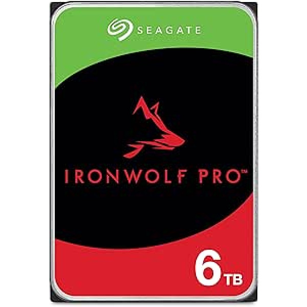 Seagate IronWolf Pro 6TB NAS iekšējais cietais disks 3,5 collu 7200RPM CMR 256MB kešatmiņa SATA 6GB/S + 3 gadu glābšanas dienests Modeļa Nr.: ST6000NT001