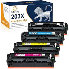 ColorKing 203X saderīga tonera kasetne HP 203X CF540X 203A tonerim hp Color Laserjet Pro MFP M281fdw M254dw M281fdn M254nw M280nw M281cdw M254dn M281, Magentack, Y