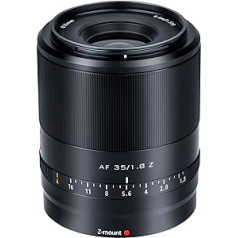 VILTROX 35 mm F1.8 Z STM Autofokusa pilna formāta objektīvs platleņķa objektīvs Nikon Z bajonetes kamerai Z5 Z50 Z6 Z6II Z7 Z7II Zfc Black