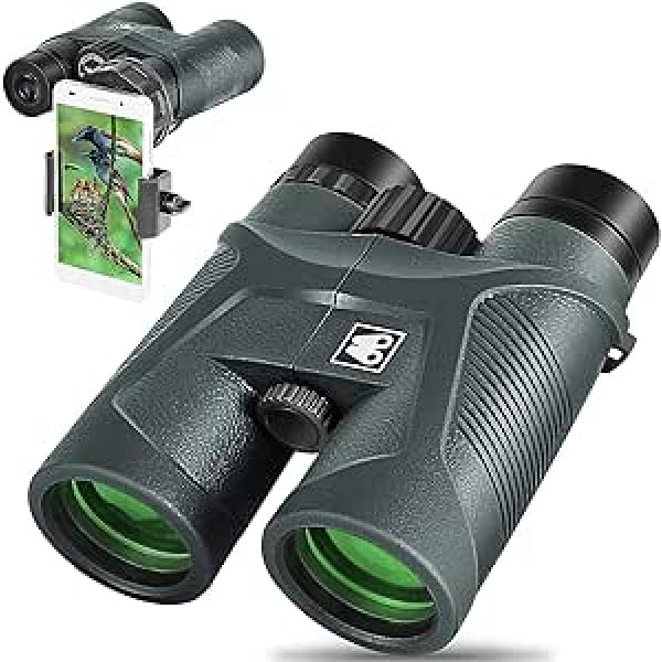 Sarblue 10x42 Binoculars for Adults with Smartphone Adapter, BAK4 Prism and FMC Lens