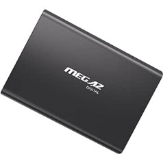 MEGAZ DIGITAL 160 GB pārnēsājams ārējais cietais disks, HDD USB 3.0, saderīgs ar datoru, Mac, klēpjdatoru, Chromebook datoru, pelēks