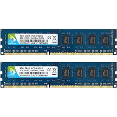 DUOMEIQI 8 GB komplekts (2 x 4 GB) galddatora skaļrunis (DDR3 1066 MHz, PC3-8500, PC3-8500U, DIMM, 240 pinu) Intel AMD