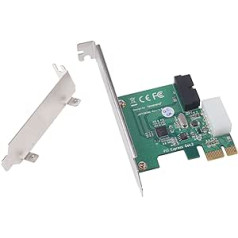 SilverStone SST-EC03S-P — USB 3.0 PCI-E karte, 5 V 4 pin Molex Stromanschluss, 1 x USB 3.0 20 kontaktu savienotājs un 3,5 collu priekšējais panelis un 2 USB 3.0 porti, sudraba krāsa