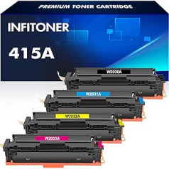 4-pack 415A 415X saderīgs HP Color Laserjet Pro MFP M479fdw M479dw M479fdw M479fnw M479fdn M454dn M454dw M479 M454 mikroshēma beidzot w2031A W2032A Multipack no20 W2032A W2032A nomaiņa.