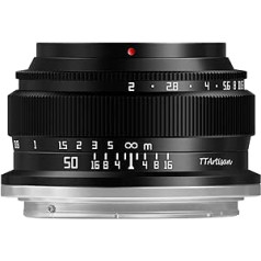 TTTartisan 50 mm F2 pilna kadra kameras objektīvs, kompakts dizains, viegls, standarta fokusa attālums Nikon Z stiprinājumam