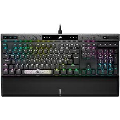 CORSAIR K70 MAX RGB magnētiski mehāniska vadu spēļu tastatūra - Regulējami MGX slēdži - PBT Double-Shot taustiņu vāciņi - iCUE savietojams - PC, PS5, PS4, Xbox - QWERTZ DE - tērauda pelēka