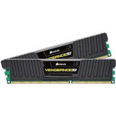 Corsair CML16GX3M2A1600C10 Vengeance zema profila 16 GB (2x8 GB) DDR3 1600 Mhz CL10 XMP veiktspējas galddatora atmiņa Schwarz