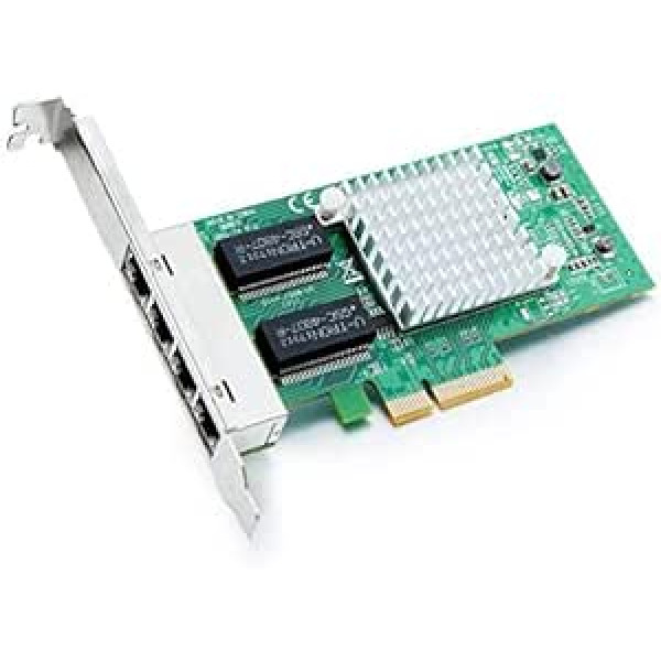 Gigabit PCI Express tīkla karte Intel I350-T4 E1G44HT - 82580 mikroshēma, 1 Gbit tīkla adapteris Ethernet PCI-E 2.0 X4 LAN, 10/100/1000Mbps Quad RJ45 porti NIC serverim