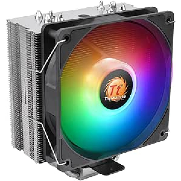 Thermaltake UX 210 ARGB | Quiet 120 mm PWM Fan | for Intel and AMD Socket | 5V Addressable | Grey/Black