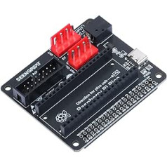 XICOOLEE RGB Matrix Board Converter for Raspberry Pi Motherboards and Raspberry Pi Pico, One HUB75 Interface, Two Power Input Ports Type-C 5V/4A and DC-044 5V/8A