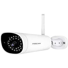 Foscam G4P 2K/4MP IP kamera WiFi iekštelpu āra novērošana cilvēka noteikšanas nakts redzamība saderīga ar Alexa (P2P, IP66, ONVIF)