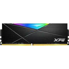 ADATA XPG SPECTRIX D55 DDR4 RGB atmiņas modulis spēļu DRAM 3200 MHz 32GB (2 x 16GB), dubultā pakete, augstas veiktspējas galddatora atmiņa, melns