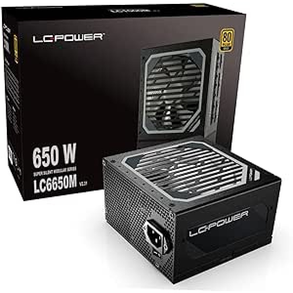 LC-POWER LC6650M 650W PC Power Supplies Super Silent Modular Series Full Modular Cable Management 80Plus Gold