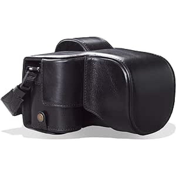 MegaGear MG1959 Ever Ready Genuine Leather Camera Case with Strap Compatible with Fujifilm X-S10 Black