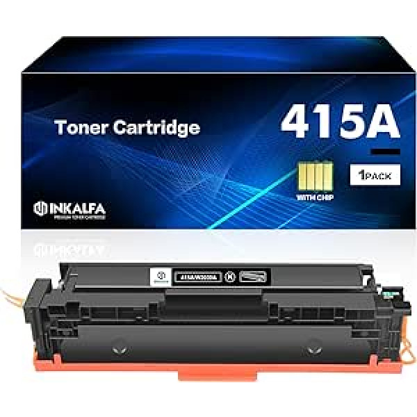 Iepakojumā 1 ar mikroshēmu, kas ir saderīga ar HP 415A 415X tonera kasetni M479fdw tonera Color Laserjet Pro MFP M479dw M479 M479fnw M479fdn M454dw M454dn M454 W2030X WBlack nomaiņai