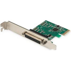 DIGITUS IO-Karte — PCIe — Parallele Schnittstellen-Karte — 1 portu DSUB-25 — Chipsatz AX99100