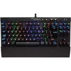 Corsair Gaming CH-9110014-ES K65 RGB Rapidfire Cherry MX Speed Performance Multi-Colour RGB Beleuchtung 10 Keyless (TKL) Mechanische Gaming Tastatur DE, Schwarz, Spanische Variante