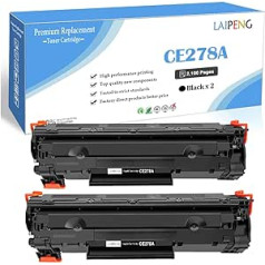 LAIPENG Suderinama CE278A 78A dažų kasetė iki 2100 puslapių, skirta HP Laserjet M1536DNF M1536 MFP P1560 P1566 P1600 P1606 P1606DN spausdintuvui (juodas x 2)