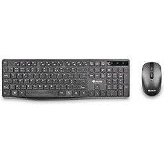 NGS Hype Kit - Wireless Multimode Keyboard + Mouse Set, DPI: 800/1200/1600, Tri-Mode Connection BT4.0+BT4.0+2.4G (Portuguese QWERTY)