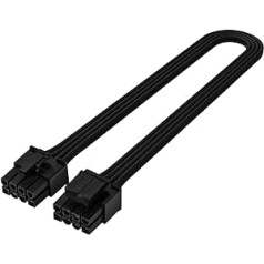 Silverstone PP06BE-EPS35 EPS/ATX 12V 8-Pin līdz 4+4-Pin Black 350mm 16AWG SST-PP06BE-EPS35